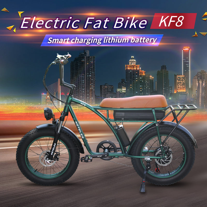 Carregue a imagem no visualizador da Galeria, KETELES KF8 e-Bike with 48V Front and Rear Dual Motor 2000W and Fat Tires11
