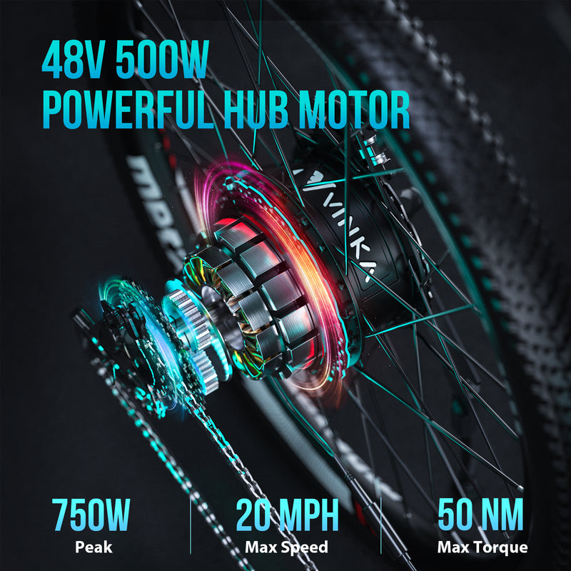 Carregue a imagem no visualizador da Galeria, Metakoo 27.5&#39; Mountain Electric Bicycle, 500W Motor, 3 Hours Fast Charge, 36V Removable Battery EBIKE METAKOO
