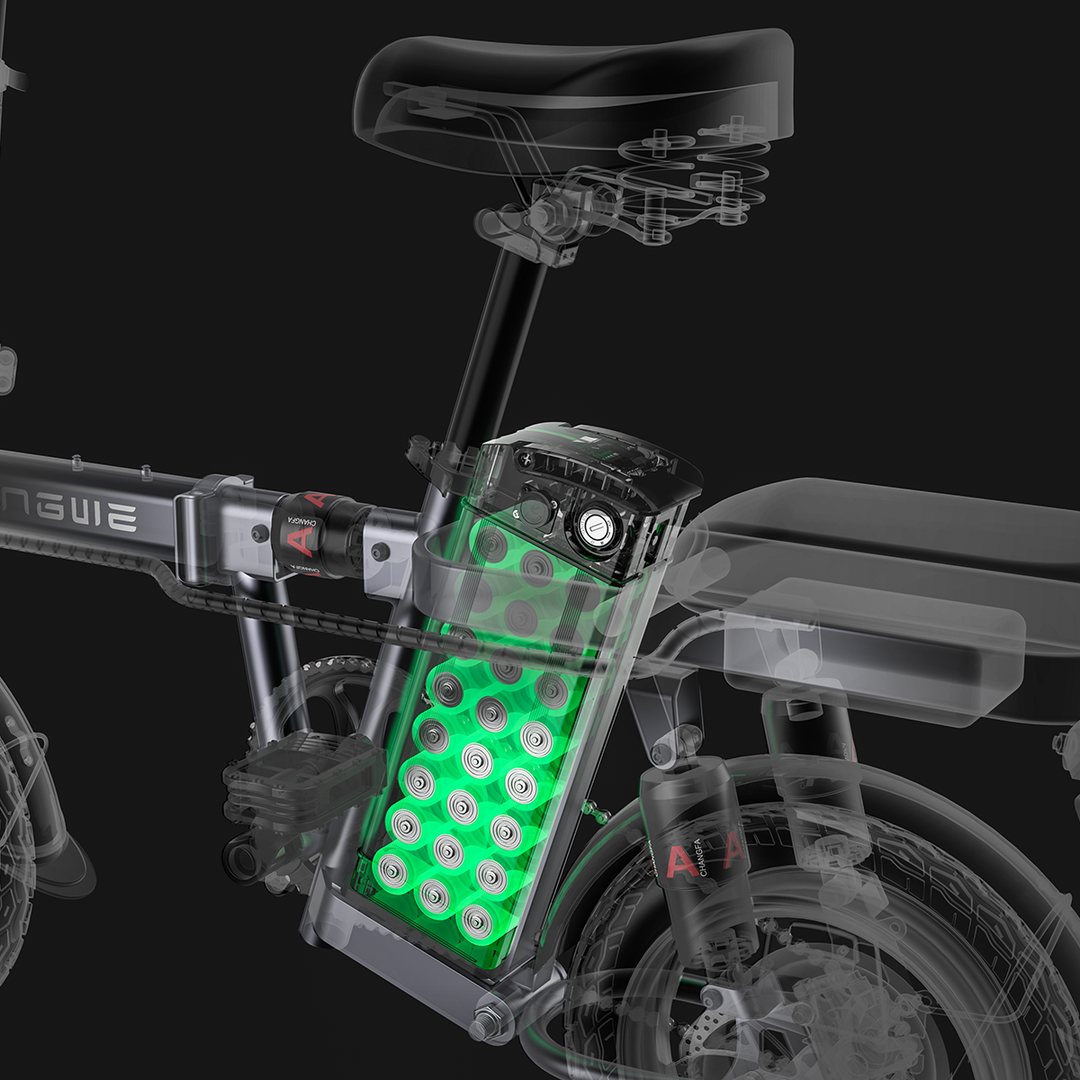 ENGINE T14 48V 10AH 350W foldable mini ebike5