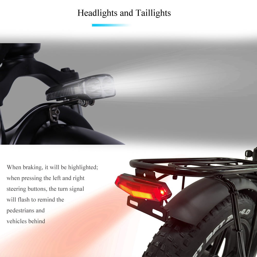 CMACEWHEEL GW20 48V 750W 15AH Hydraulic Oil Brakes Fat Tire Electric Bike CMACEWHEEL