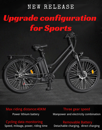 EBIKESZ BK1 Electric Bicycle, 350W Motor,36V 10AH Removable Battery EBIKESZ