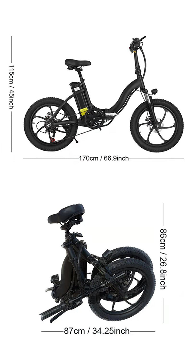 EBIKESZ BK6 Electric Bicycle, 350W Motor,36V 10AH Folding EBIKE EBIKESZ