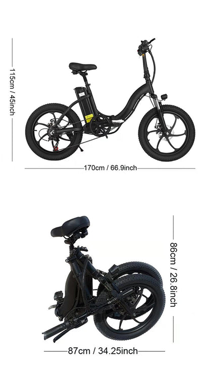 EBIKESZ BK6 Electric Bicycle, 350W Motor,36V 10AH Folding EBIKE EBIKESZ