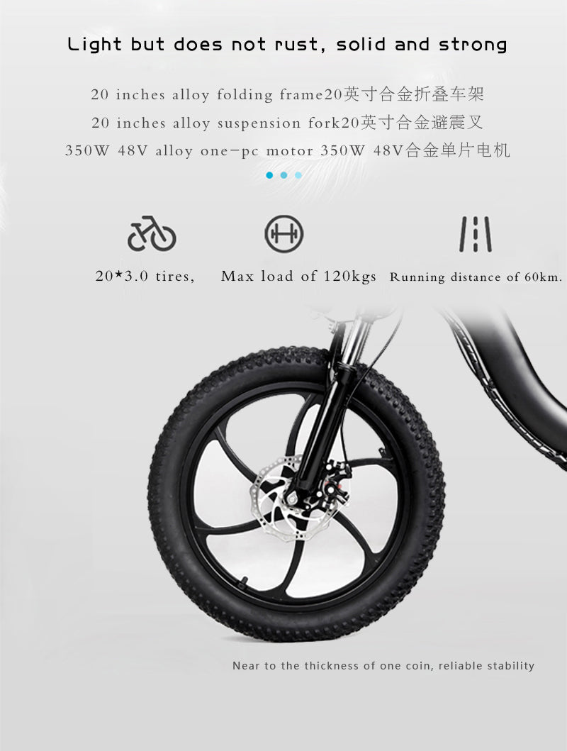 EBIKESZ BK6 Electric Bicycle, 350W Motor,36V 10AH Folding EBIKE EBIKESZ