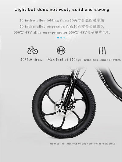 EBIKESZ BK6 Electric Bicycle, 350W Motor,36V 10AH Folding EBIKE EBIKESZ