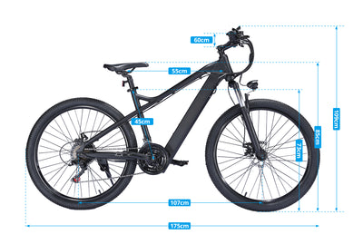 EBIKESZ B39 Electric Bicycle, 350W Motor,48V 10AH Moutain EBIKE EBIKESZ