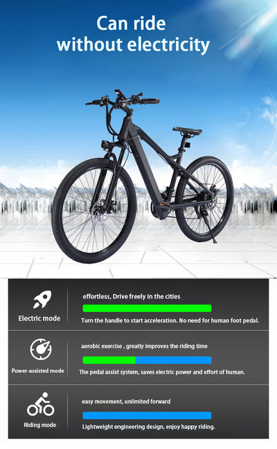 EBIKESZ B39 Electric Bicycle, 350W Motor,48V 10AH Moutain EBIKE EBIKESZ