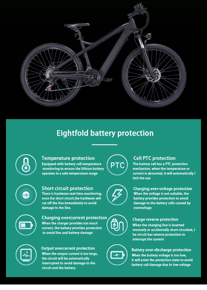EBIKESZ B39 Electric Bicycle, 350W Motor,48V 10AH Moutain EBIKE EBIKESZ