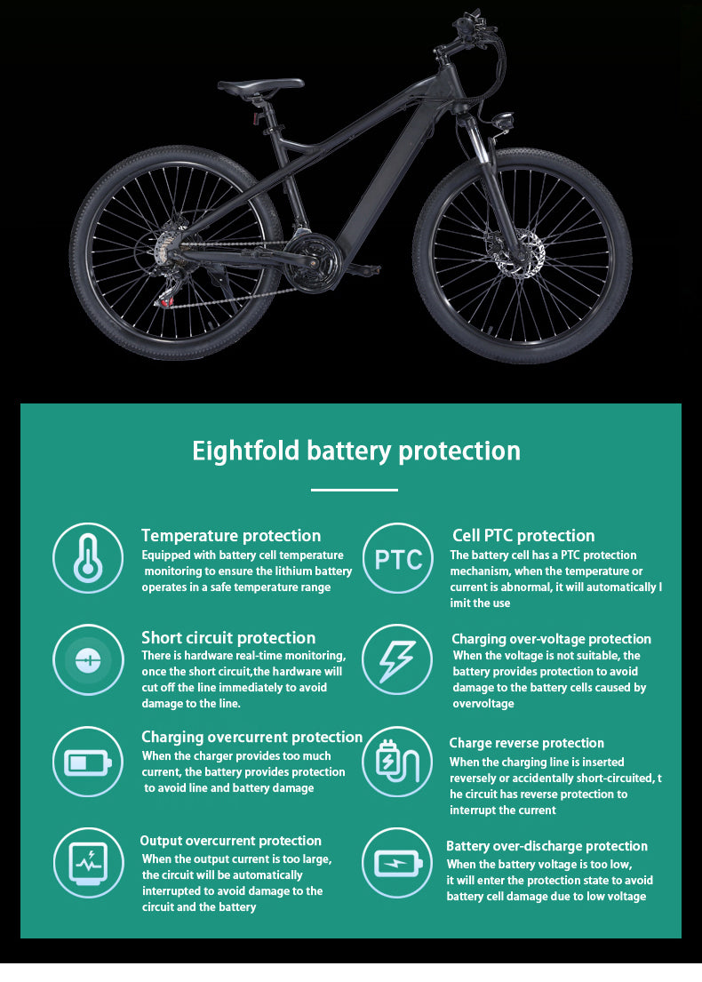 EBIKESZ B39 Electric Bicycle, 350W Motor,48V 10AH Moutain EBIKE EBIKESZ