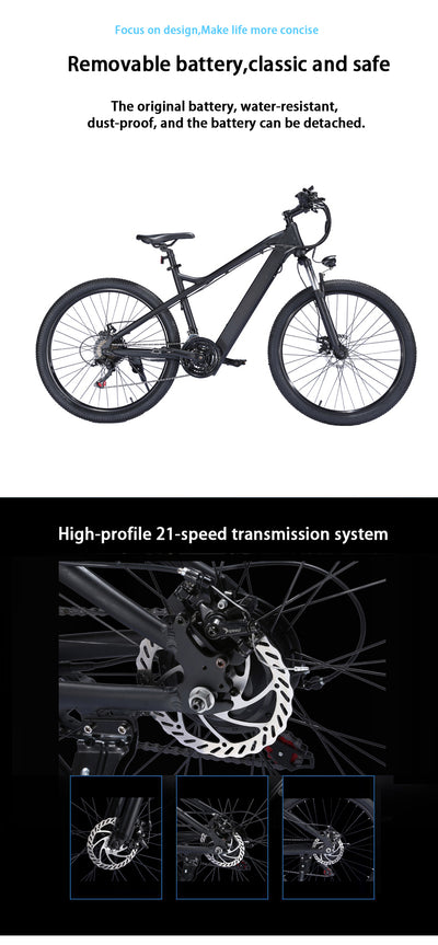 EBIKESZ B39 Electric Bicycle, 350W Motor,48V 10AH Moutain EBIKE EBIKESZ