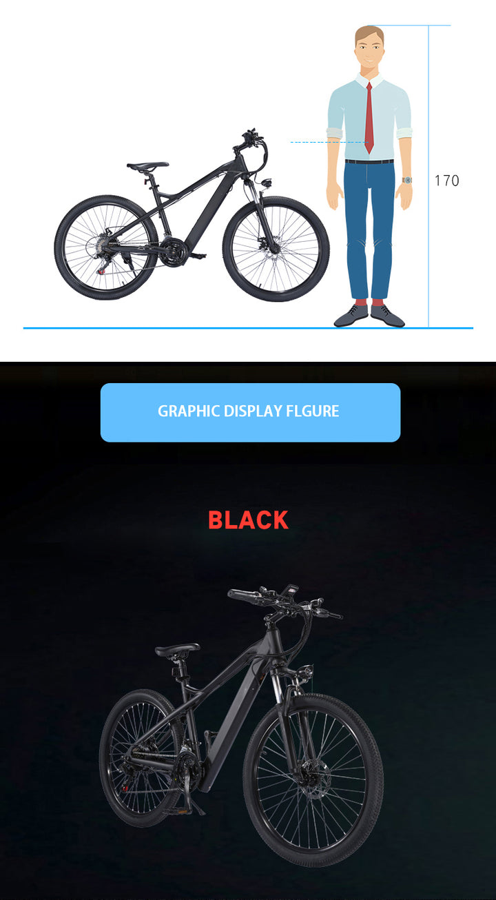 EBIKESZ B39 Electric Bicycle, 350W Motor,48V 10AH Moutain EBIKE EBIKESZ