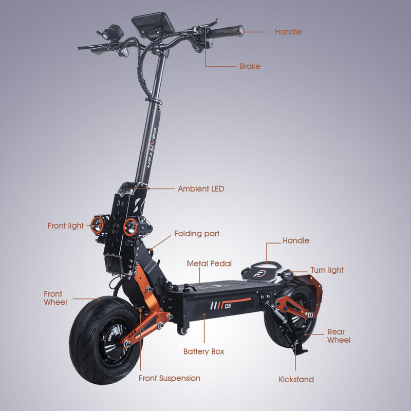 Bild in Galerie-Viewer laden, OBARTER D5 Electric Scooter with 2*2500W motors for on-road use1
