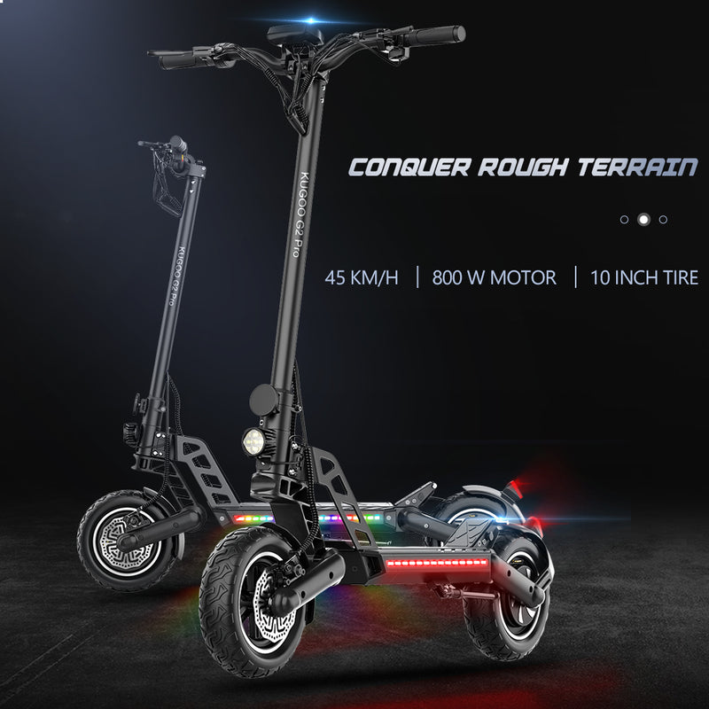 Lataa kuva gallerian katseluohjelmaan Kugoo G2 Pro Electric Scooter with Brushless 800W Motor Folding Design3
