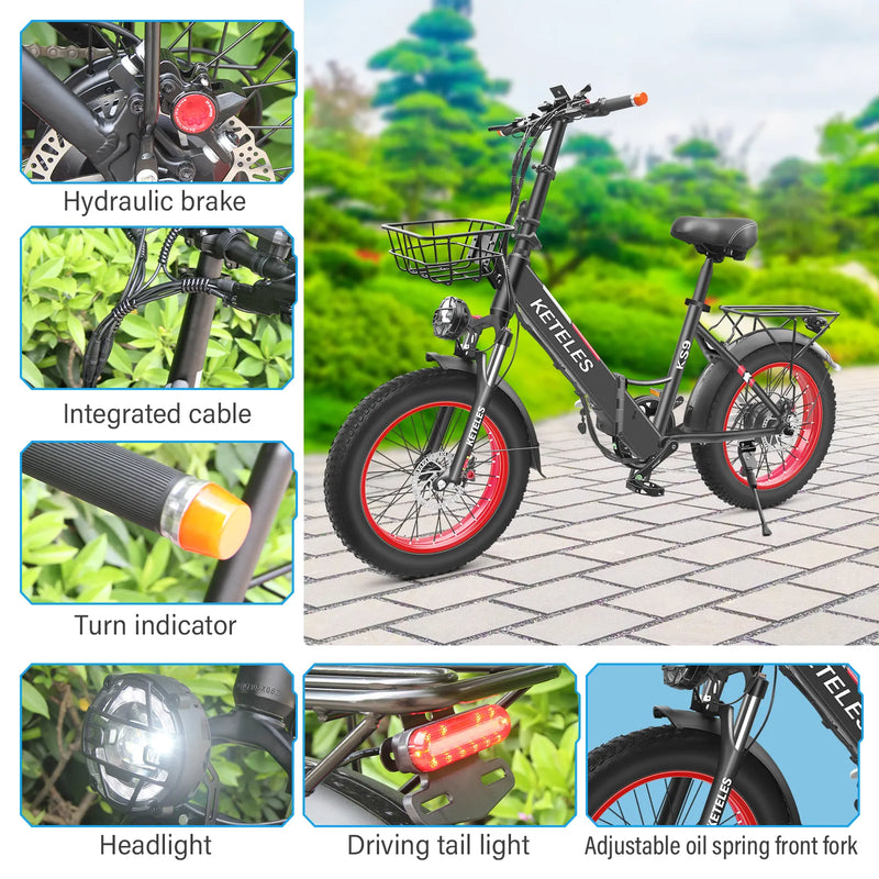 Carregue a imagem no visualizador da Galeria, KETELES KS9 36V 250W folding electric bike10
