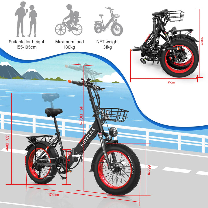 keteles klapprad KETELES KS9 36V 250W Lightweight Folding e-Bike for Urban Cycling – EBIKESZ