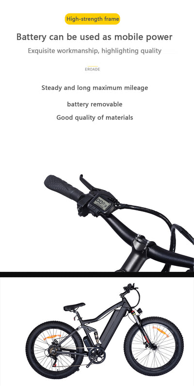 EBIKESZ T26 Electric Bicycle, 500W Motor,48V 10AH Mountain EBIKE EBIKESZ