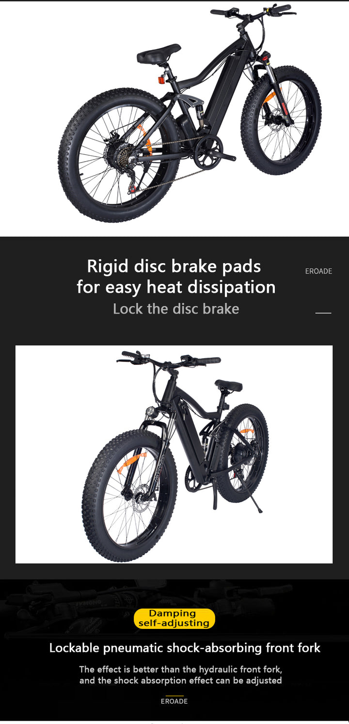 EBIKESZ T26 Electric Bicycle, 500W Motor,48V 10AH Mountain EBIKE EBIKESZ