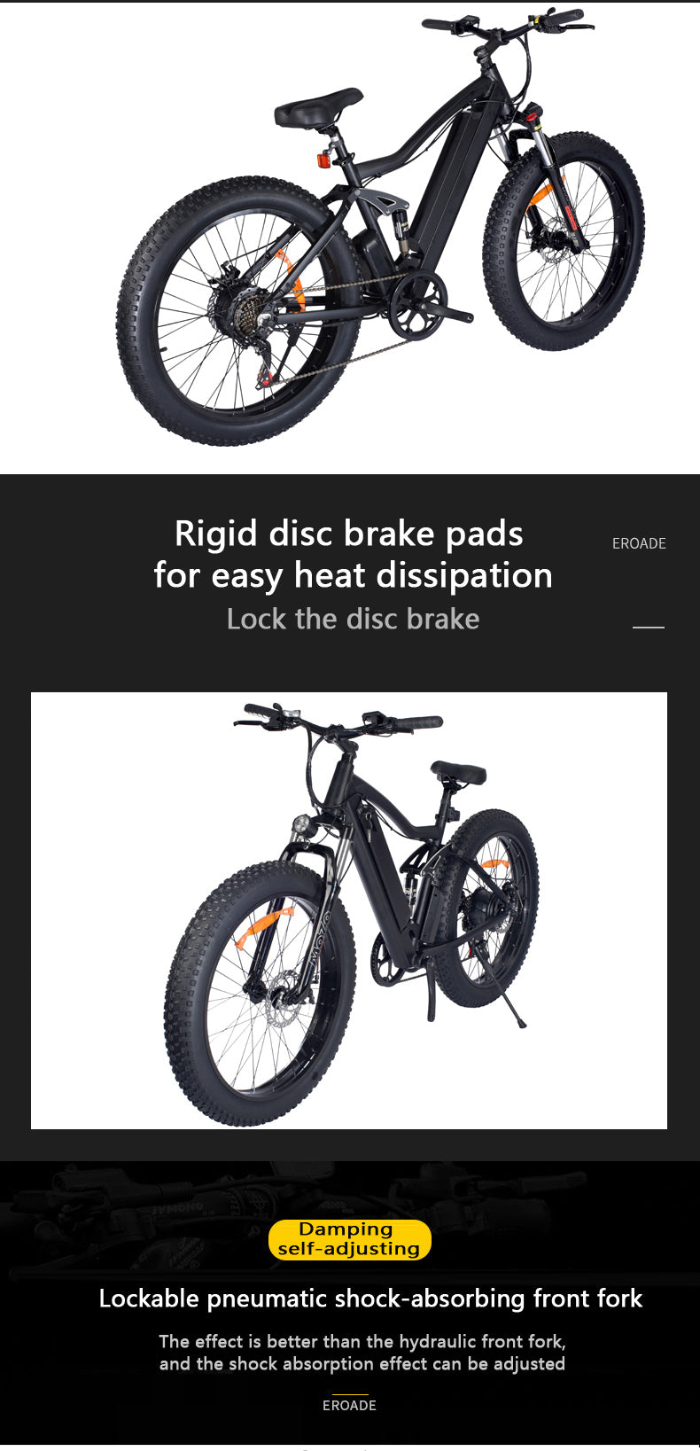 EBIKESZ T26 Electric Bicycle, 500W Motor,48V 10AH Mountain EBIKE EBIKESZ