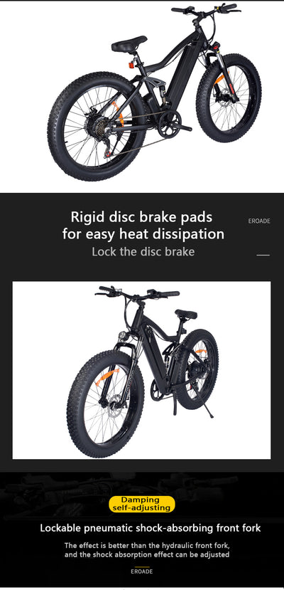 EBIKESZ T26 Electric Bicycle, 500W Motor,48V 10AH Mountain EBIKE EBIKESZ