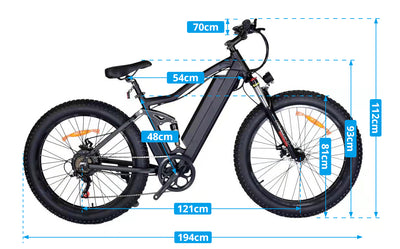 EBIKESZ T26 Electric Bicycle, 500W Motor,48V 10AH Mountain EBIKE EBIKESZ