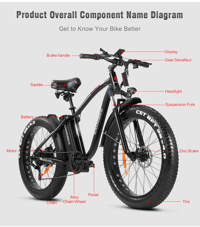 SAMEWAY YY26 Mountain Fat Tire e-Bike2